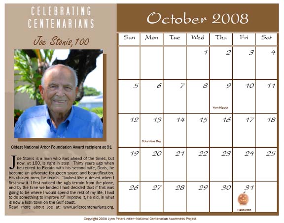 NCAP Calendar - October 2008 - Joe Stonis