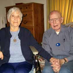 Paul Olson, 103, with Bess, 100