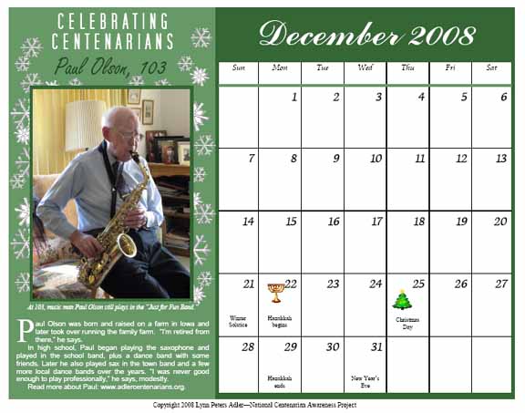 Our December Calendar - Paul Olson, 103